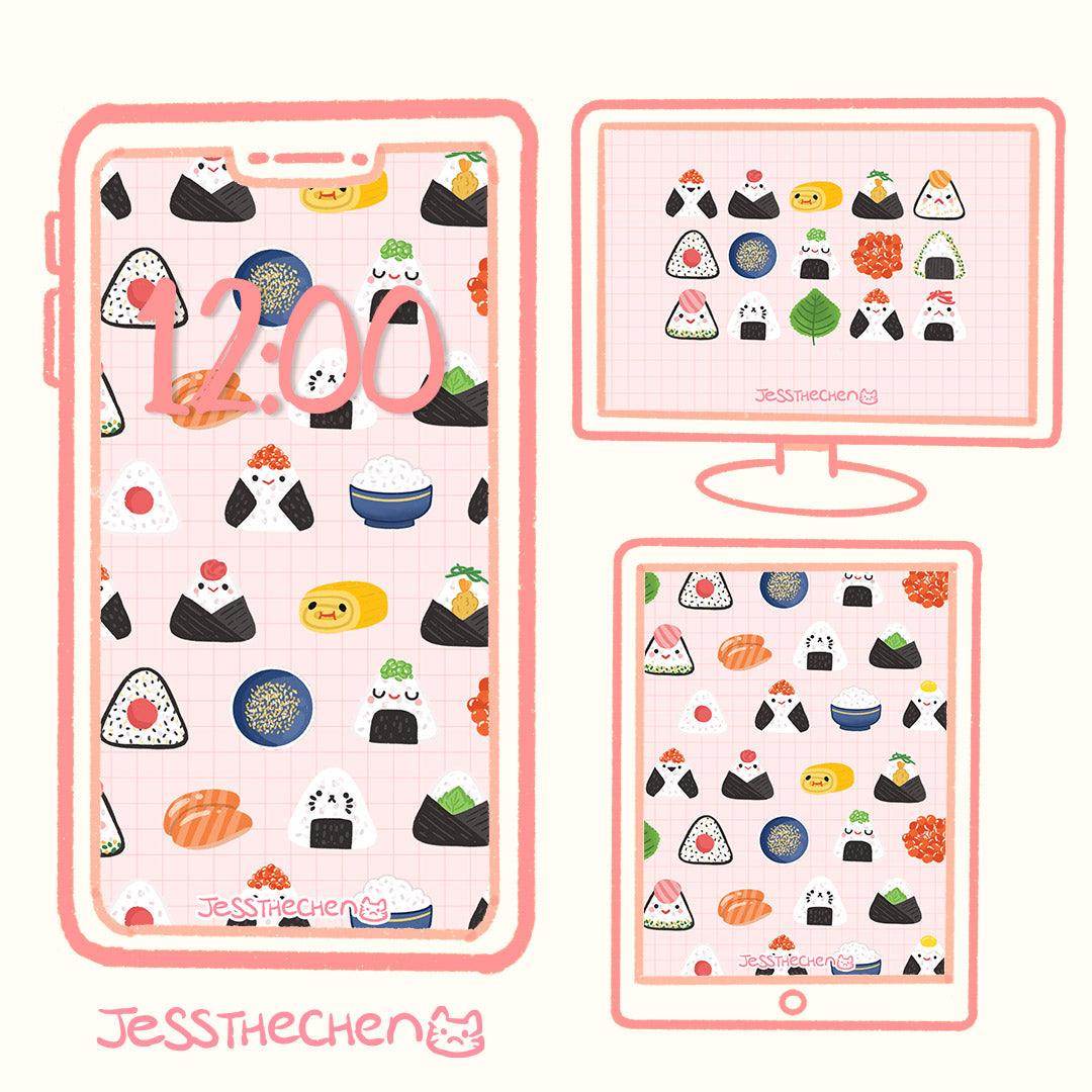 Free Download | Onigiri Love Wallpaper - Jessthechen