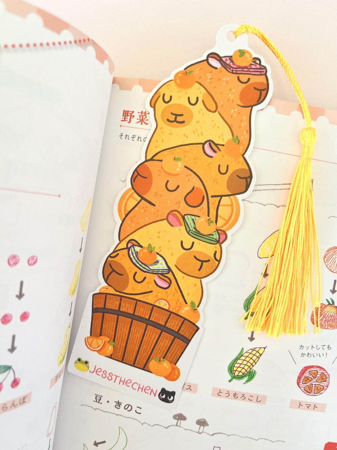 Double-Sided Bookmark | Sleepy Capybara - Jessthechen