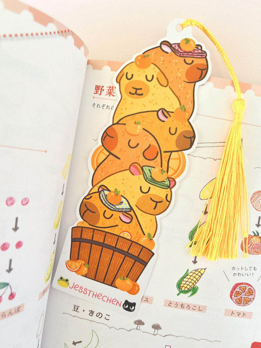 Double-Sided Bookmark | Sleepy Capybara - Jessthechen