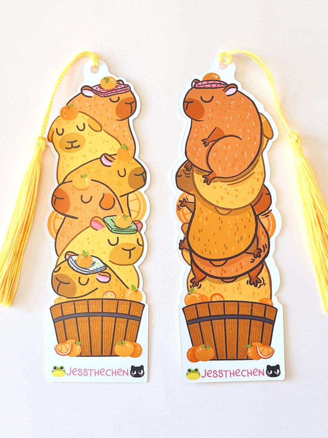 Double-Sided Bookmark | Sleepy Capybara - Jessthechen