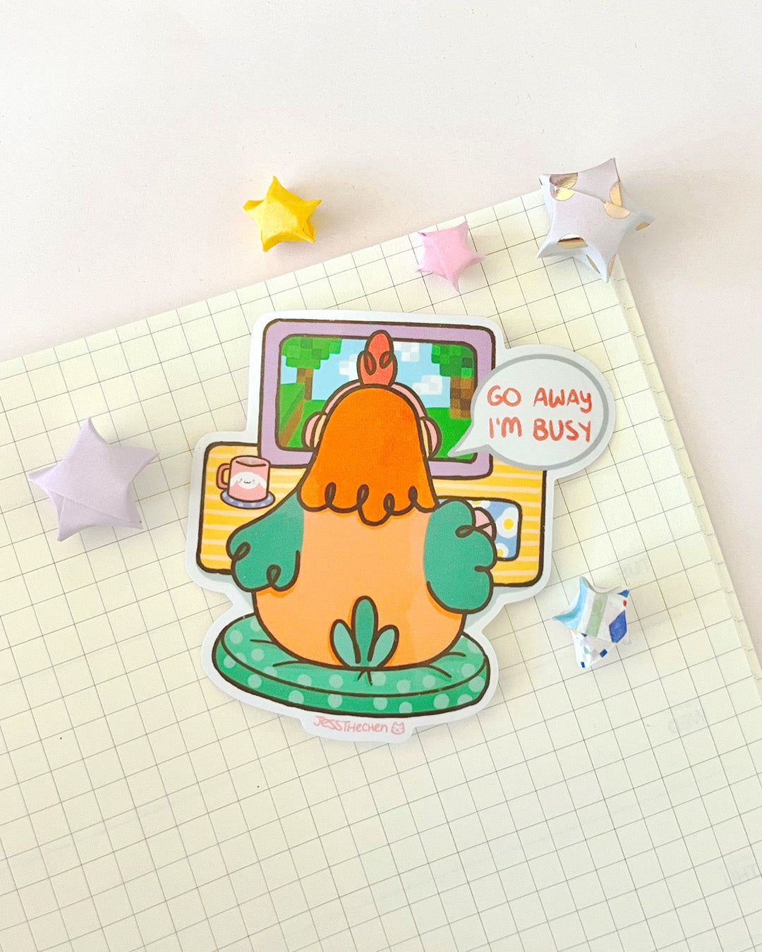 Macy Go Away I'm Busy Die-Cut Sticker