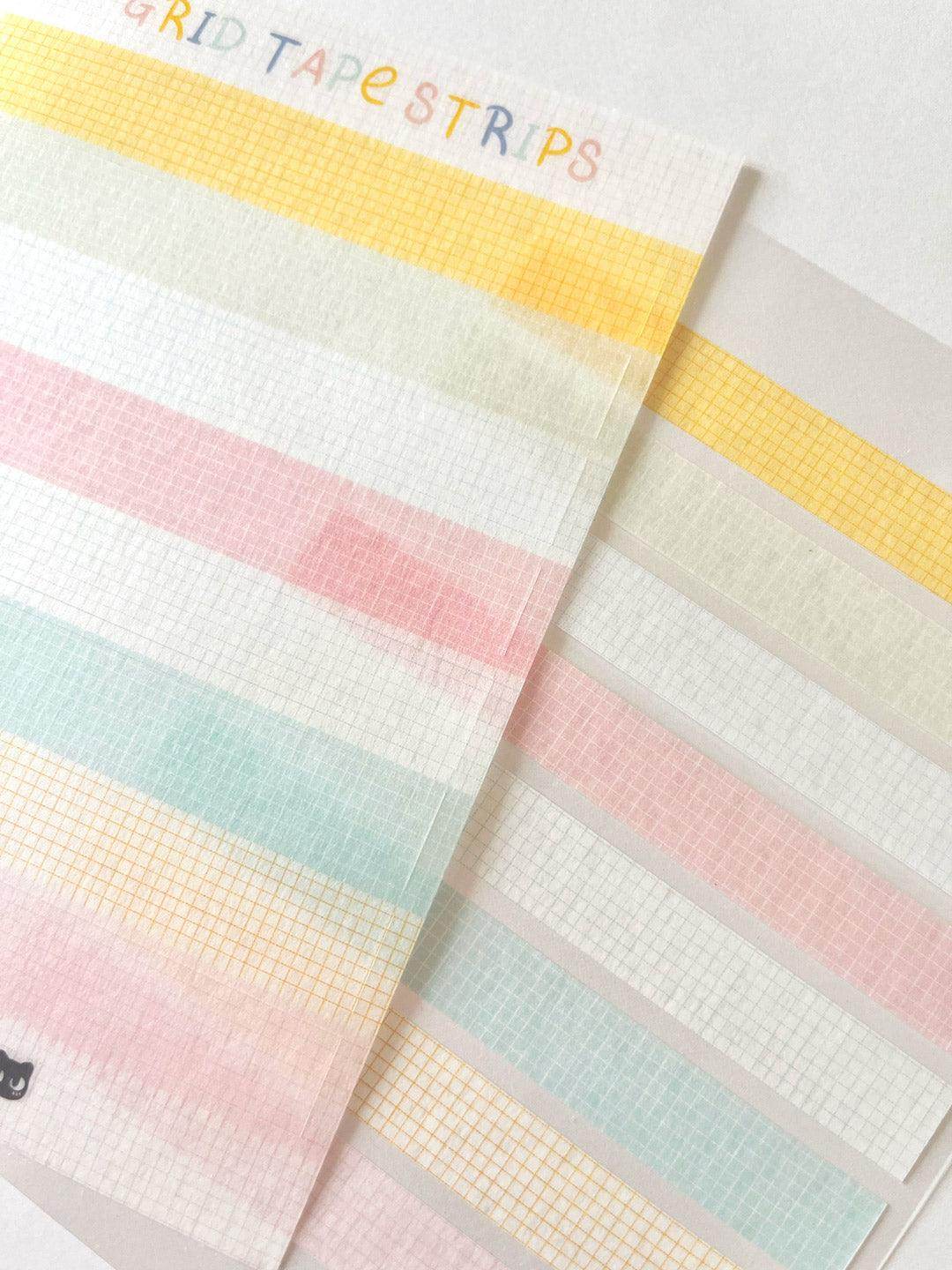 A6 Washi Stickers | Grid Tape Strips - Jessthechen