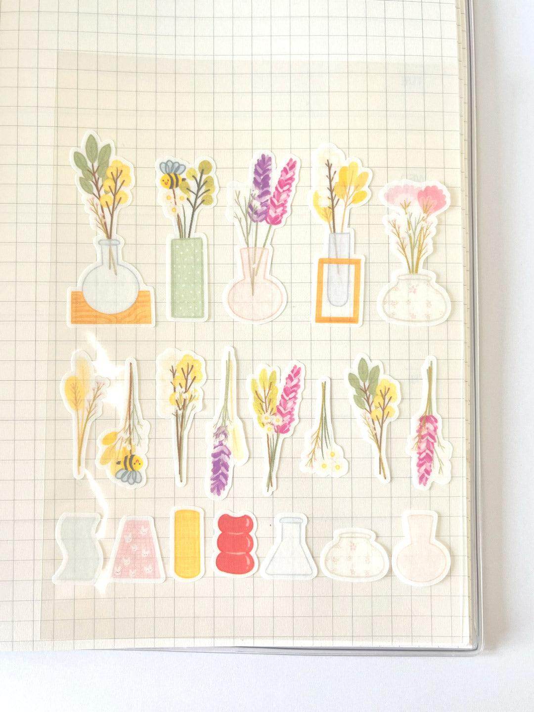 A6 Washi Stickers | Little Cut Stems - Jessthechen