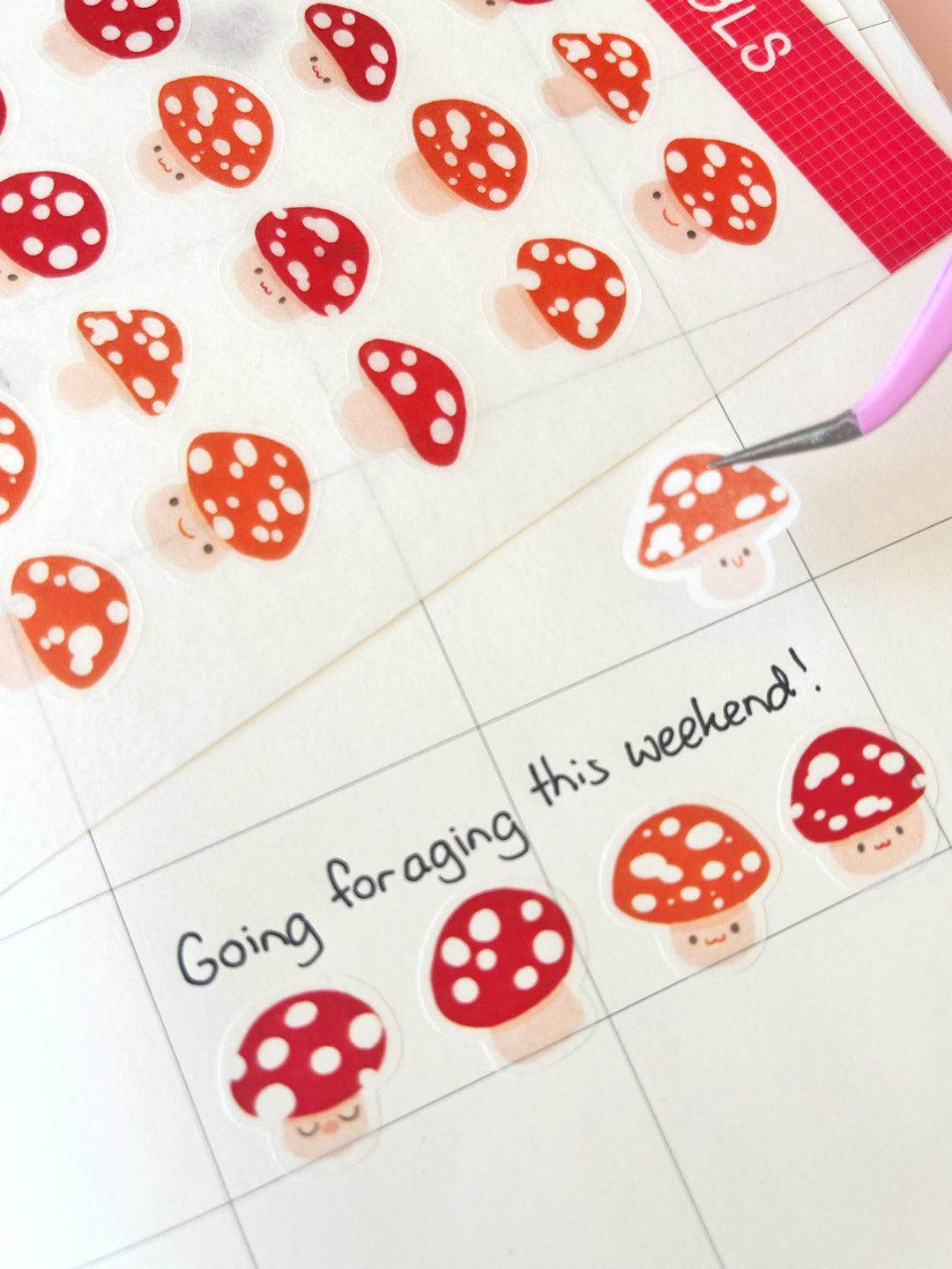 A6 Washi Stickers | Toadstools - Jessthechen