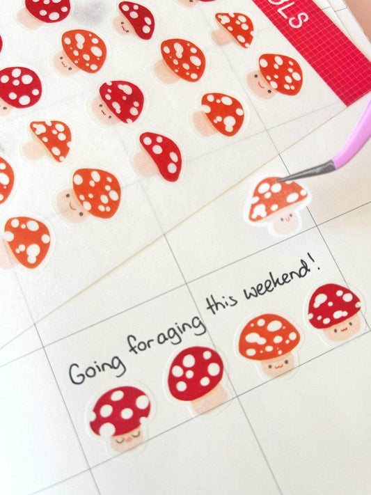 A6 Washi Stickers | Toadstools - Jessthechen