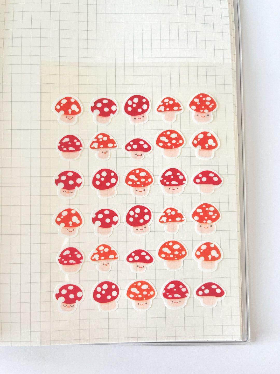 A6 Washi Stickers | Toadstools - Jessthechen