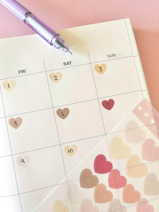 A6 Washi Stickers | Warm Hearts - Jessthechen