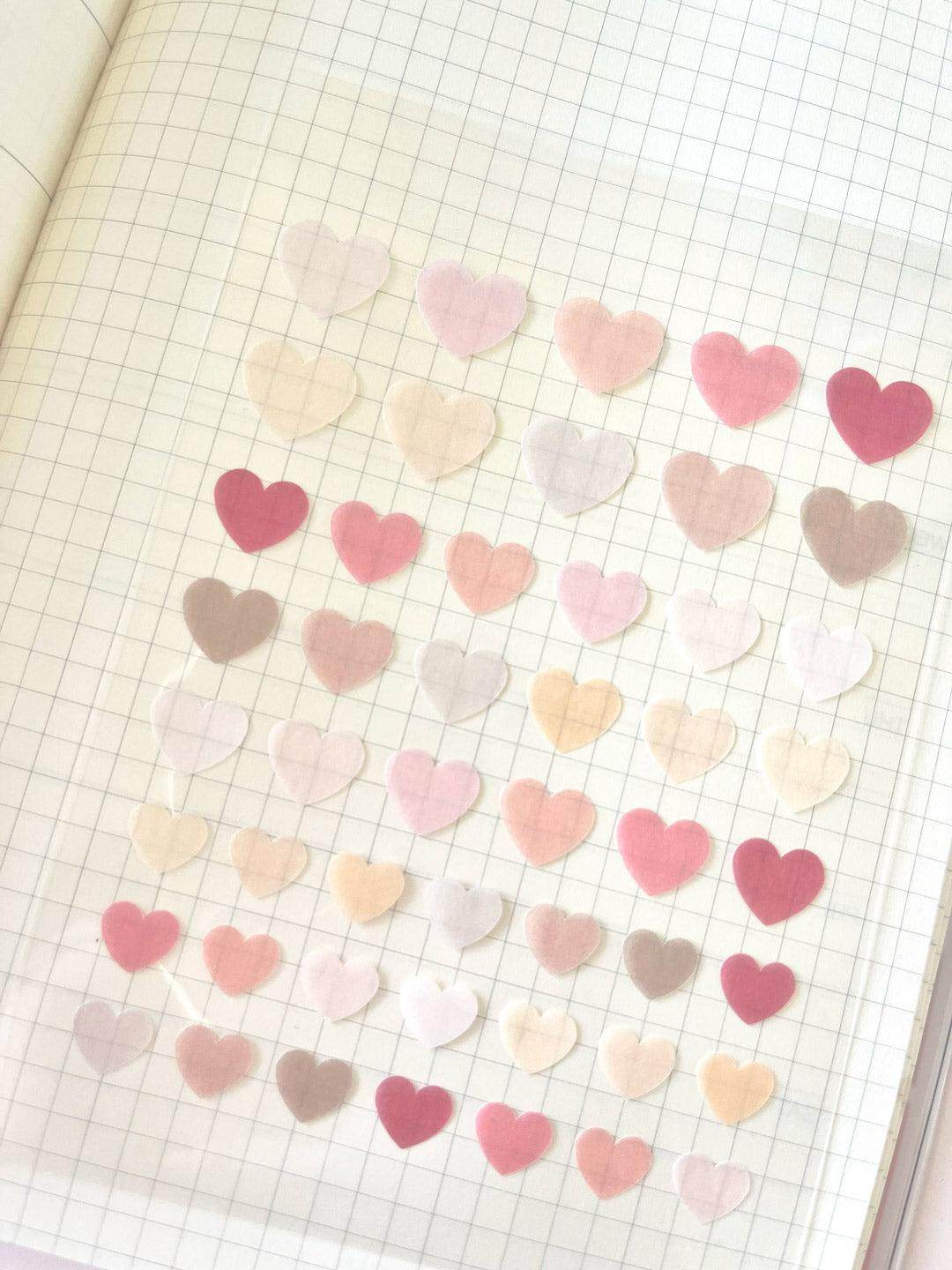 A6 Washi Stickers | Warm Hearts - Jessthechen