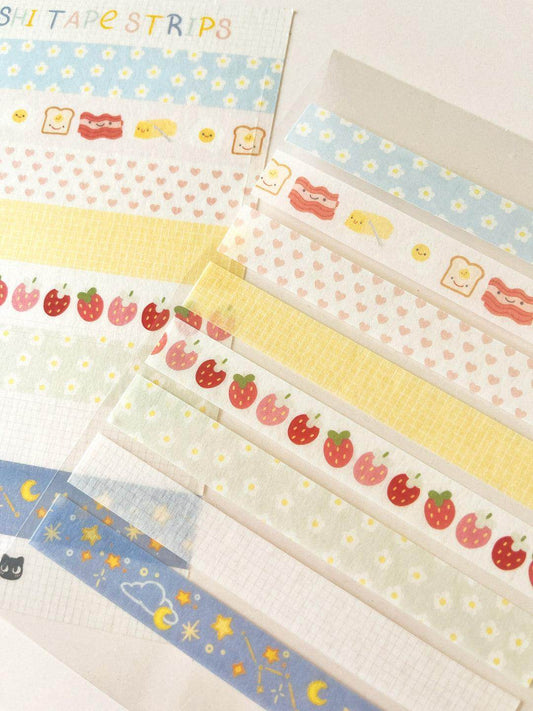 A6 Washi Stickers | Decorative Tape Strips - Jessthechen