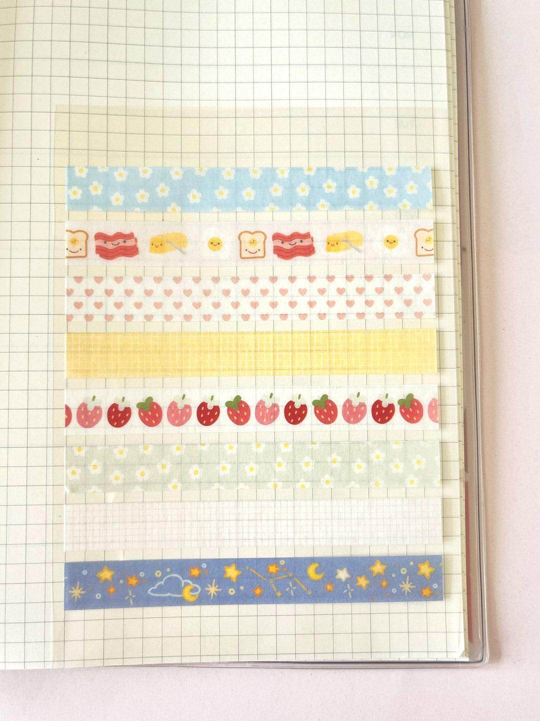 A6 Washi Stickers | Decorative Tape Strips - Jessthechen