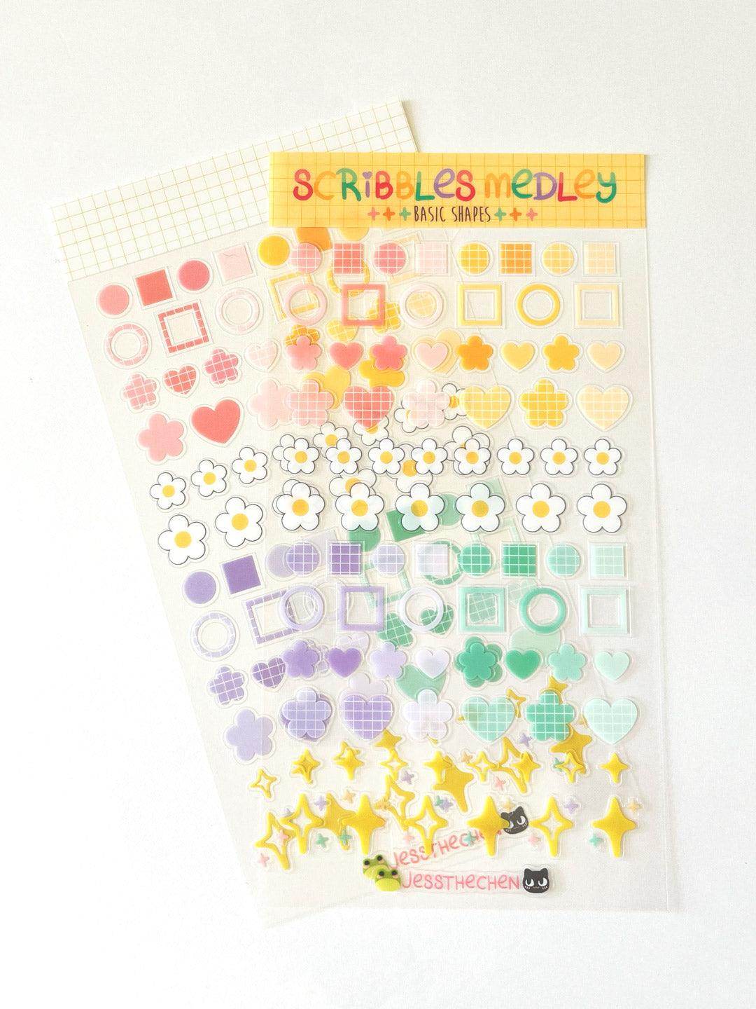 Planner Basic Stickers | Scribbles Medley - Jessthechen