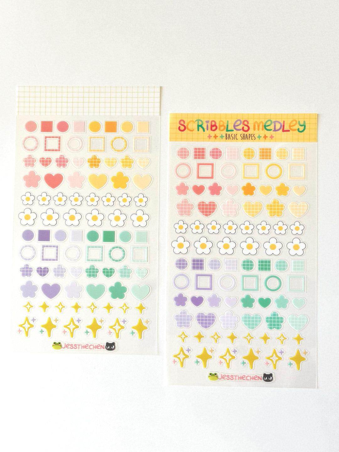 Planner Basic Stickers | Scribbles Medley - Jessthechen
