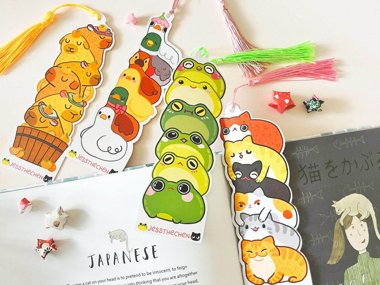 Double-Sided Bookmark | Charming Cats - Jessthechen