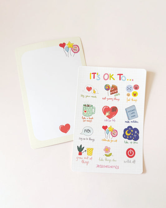 A6 print It's OK To... notepad by Jesssthechen