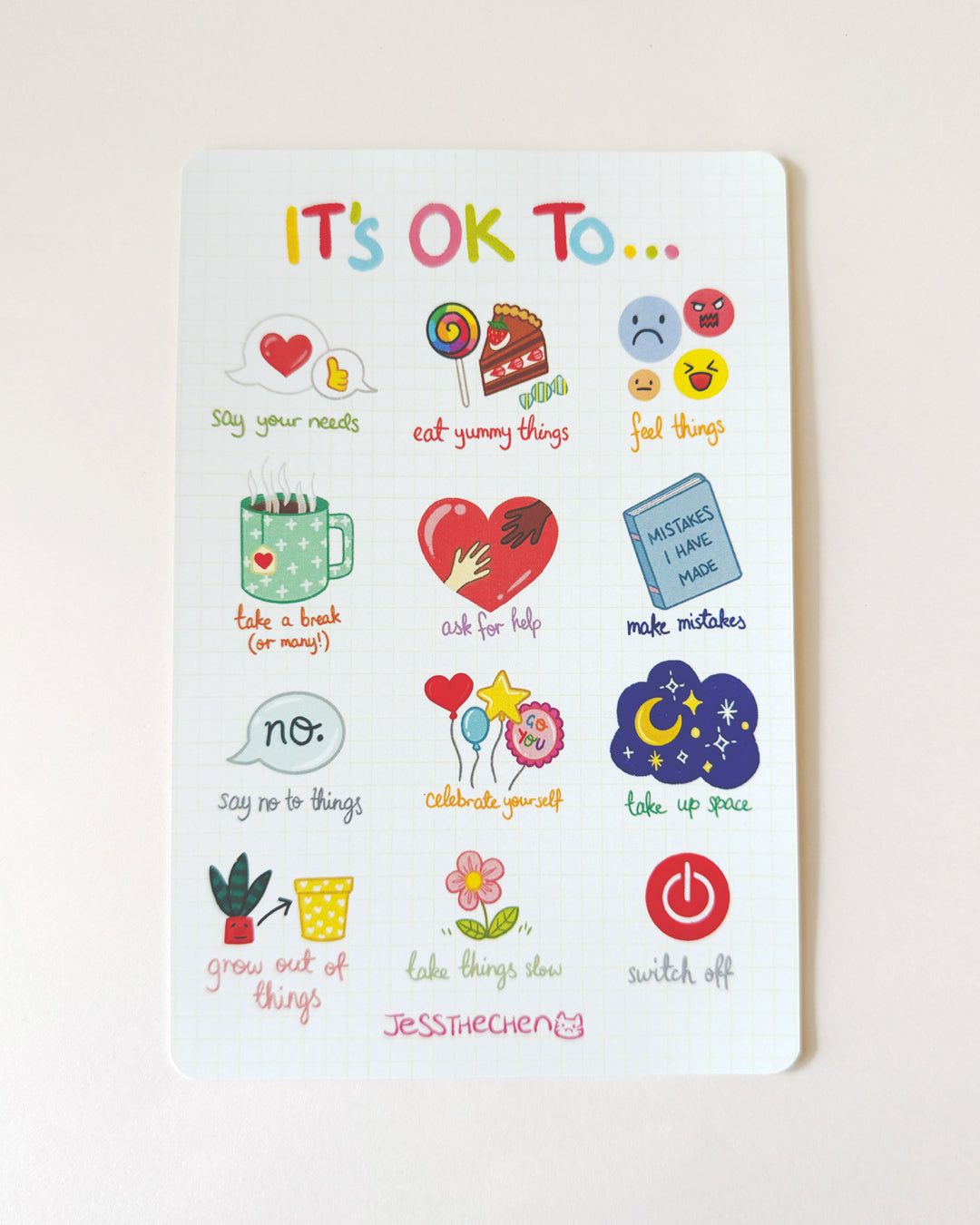Double-Sided Postcard Print | It's OK