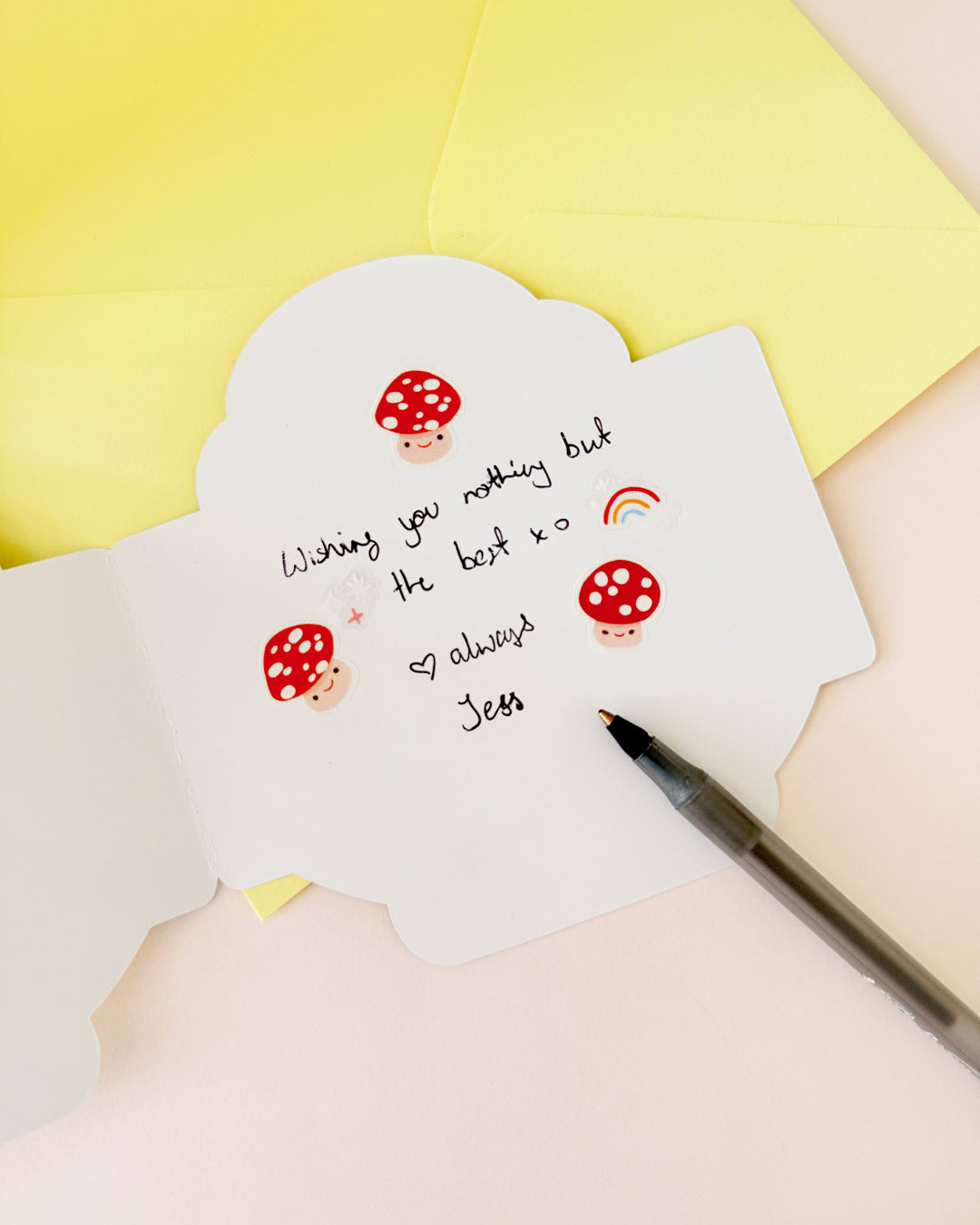 Food Delivery Froggy Die-Cut Greeting Card