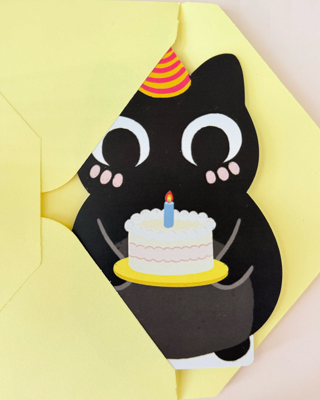Pickle's Birthday Card - Cat with Cake