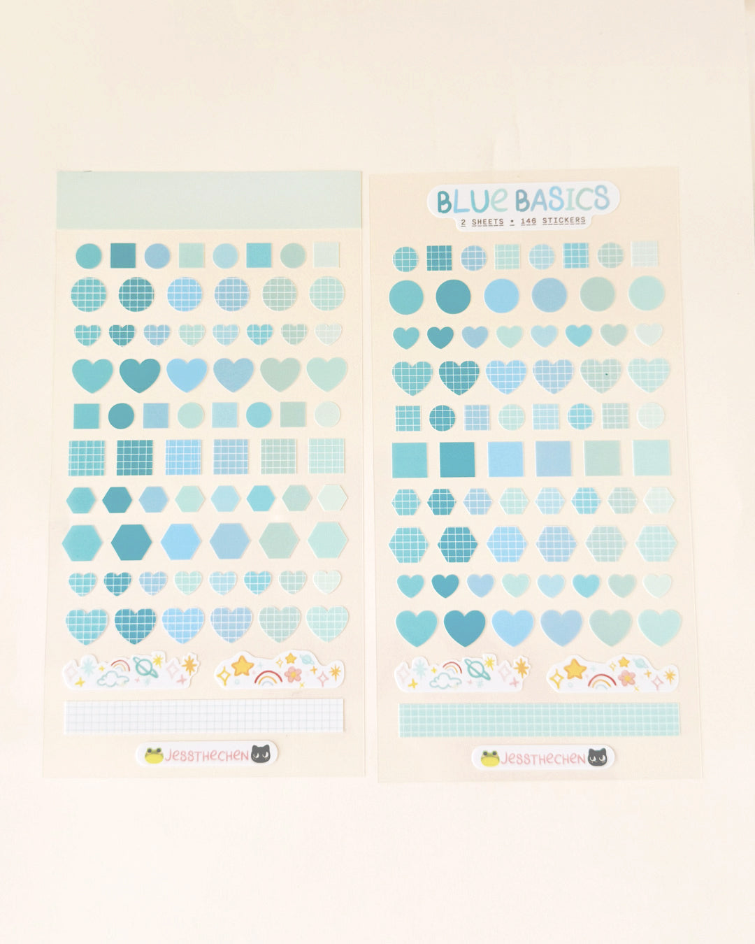 Blue Basics stickers by Jessethechen