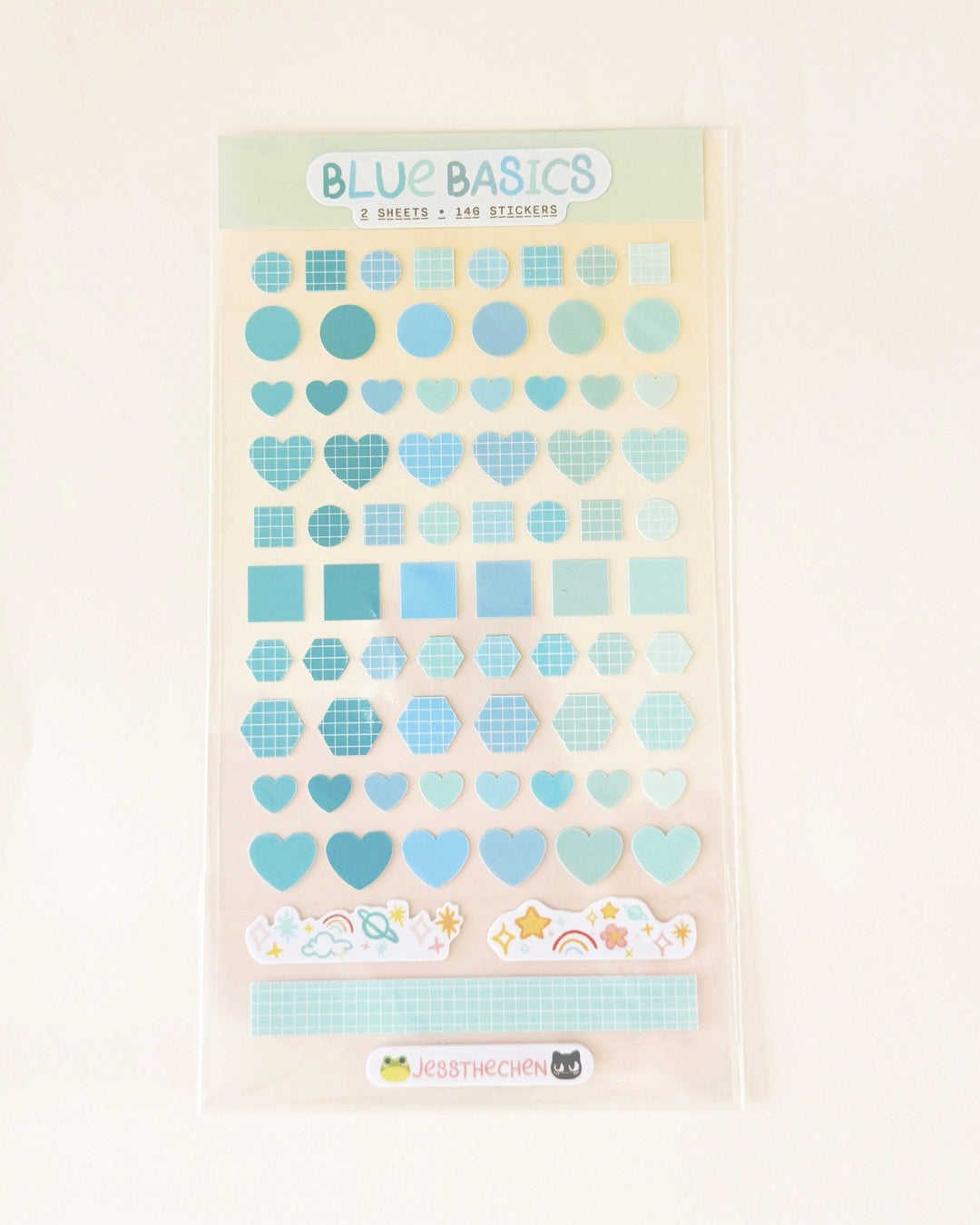 Blue Basics stickers by Jess The Chen
