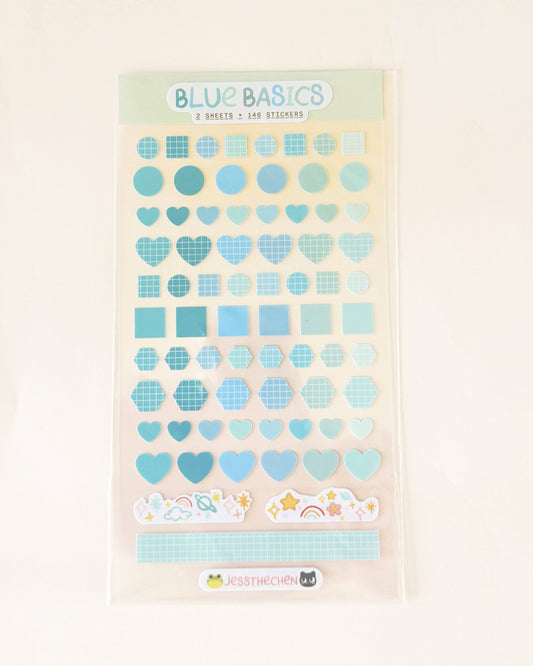 Blue Basics stickers by Jess The Chen