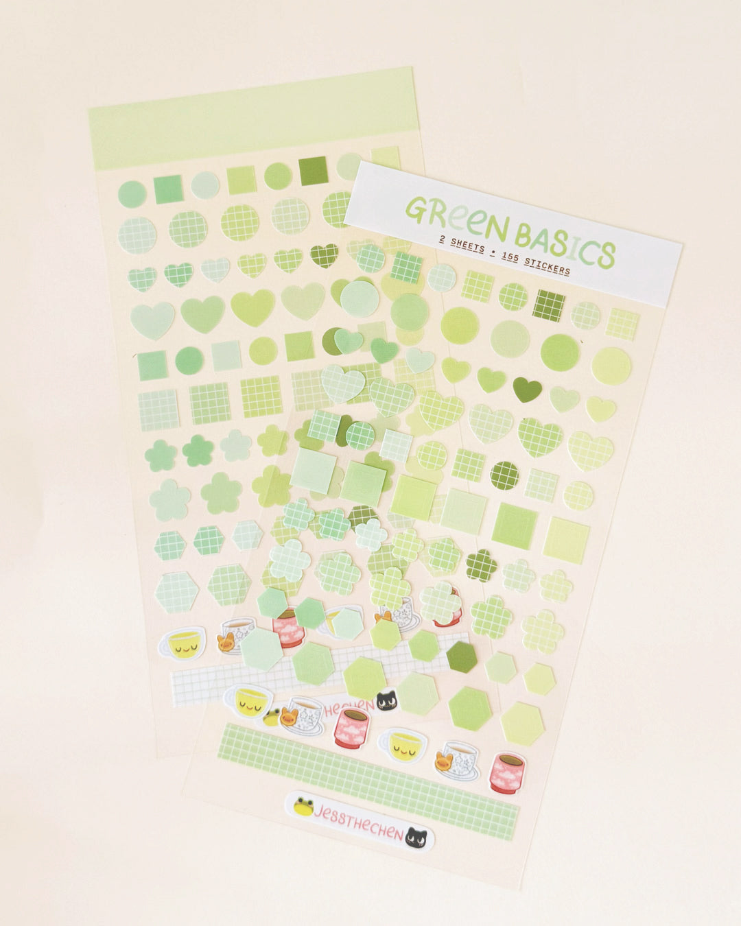 Green Basics stickers by Jess The Chen