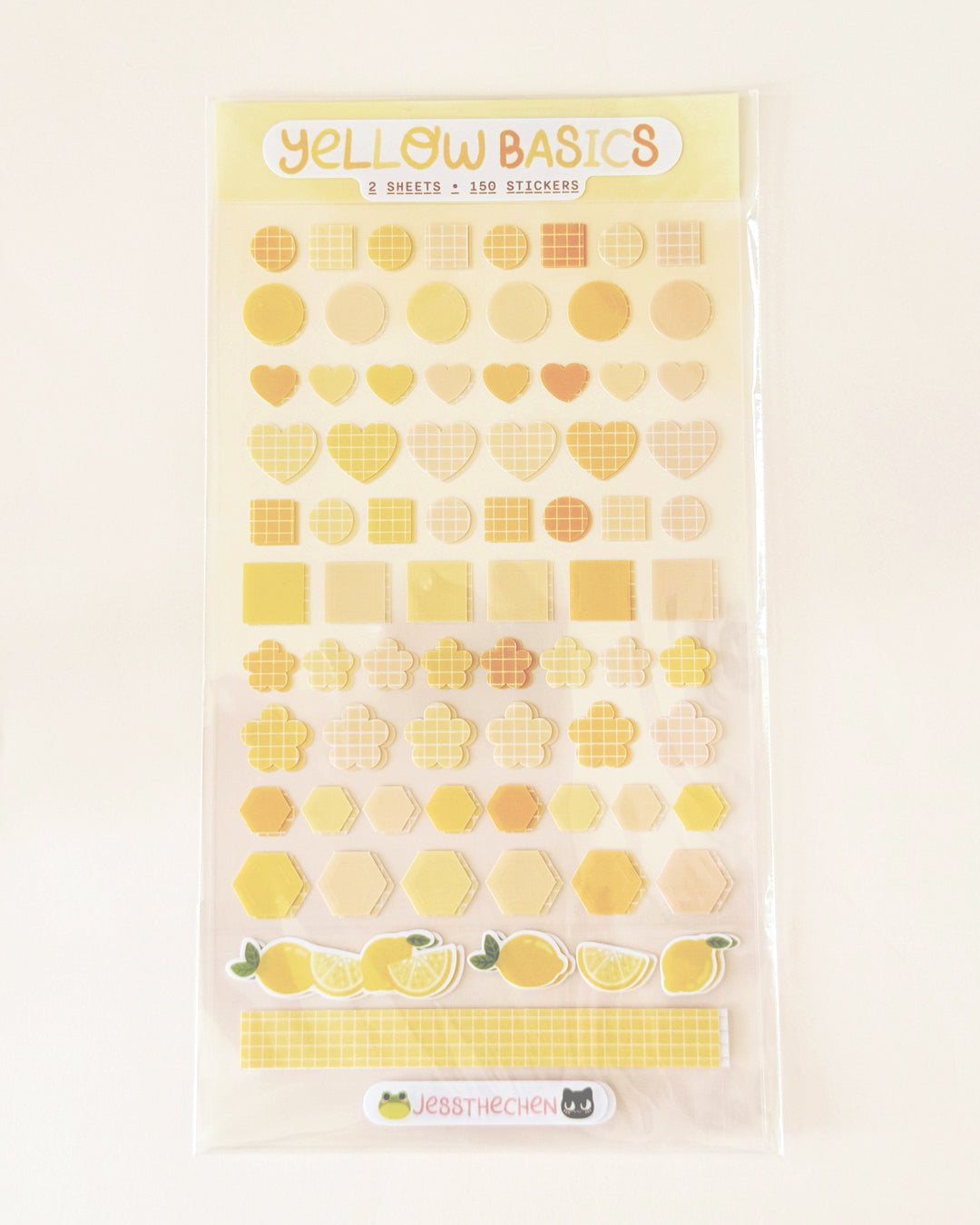 Yellow Basics sticker sheet by Jess The Chen