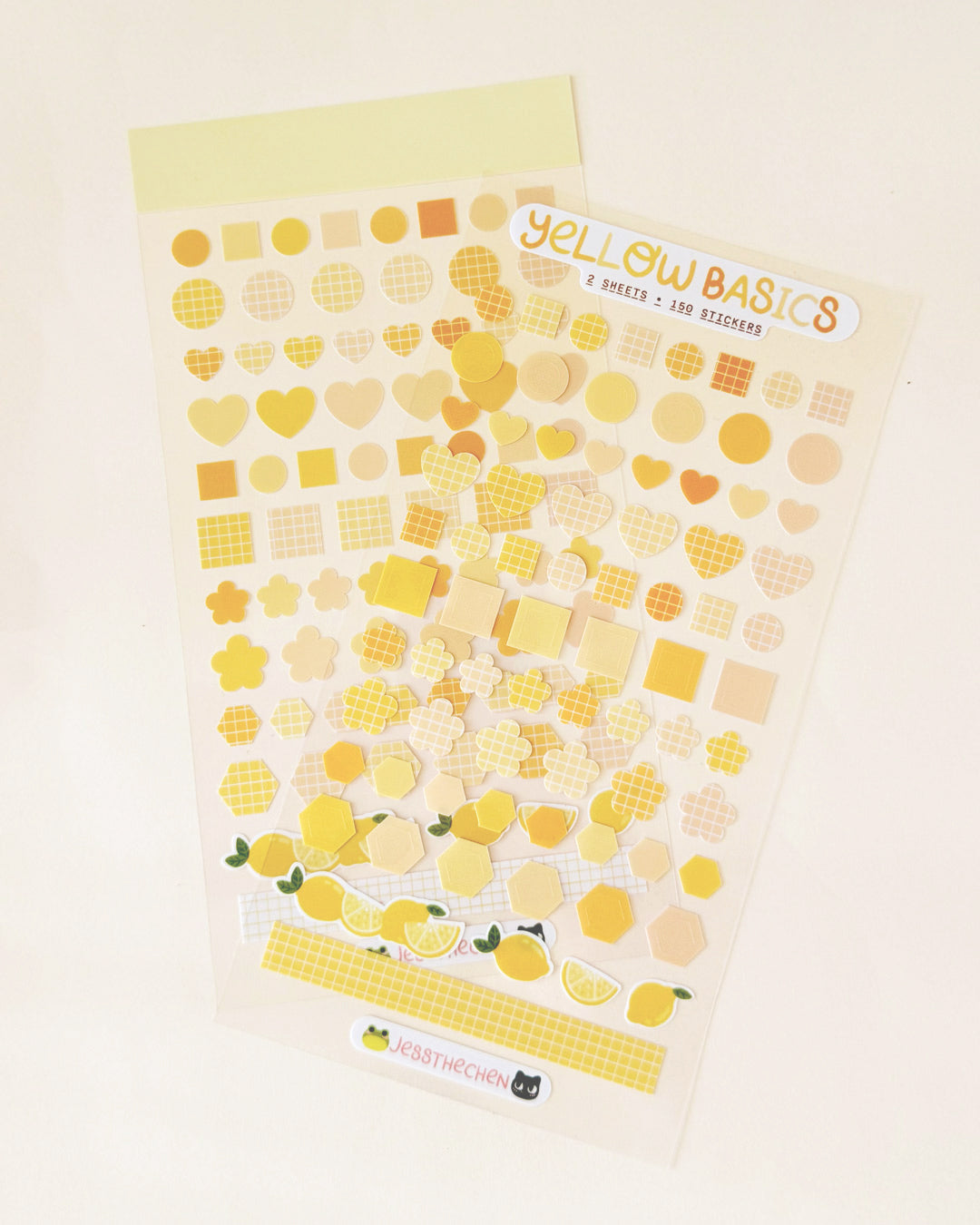 Yellow Basics sticker sheet