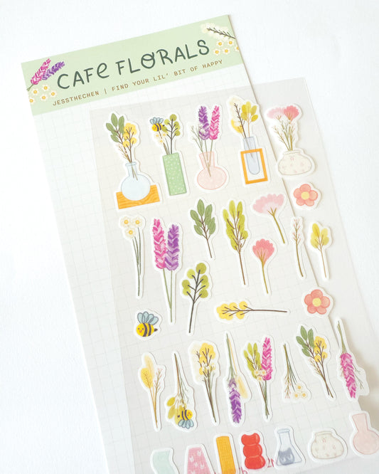 Washi Sticker Sheet | Cafe Florals