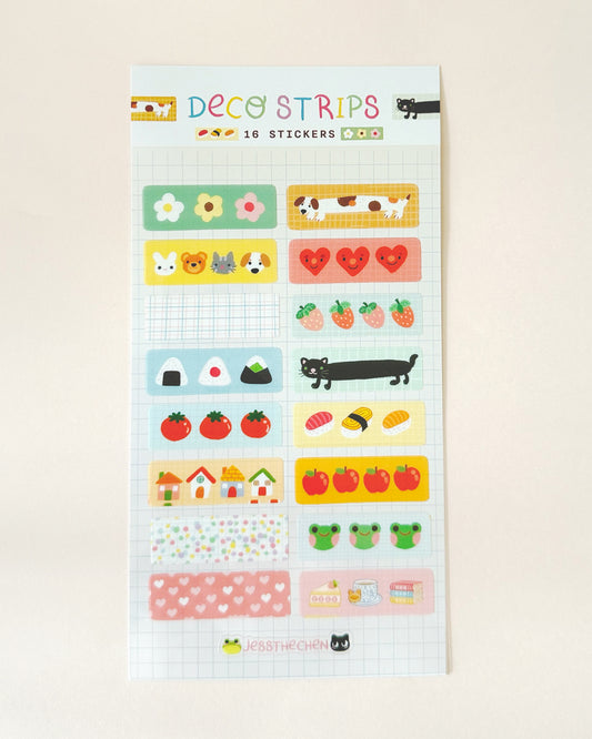 Jess The Chen Deco Strips Stickers Sheet