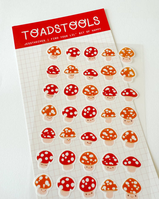Washi Sticker Sheet | Toadstools
