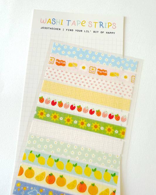 Washi Sticker Sheet | Decorative Tape Strips