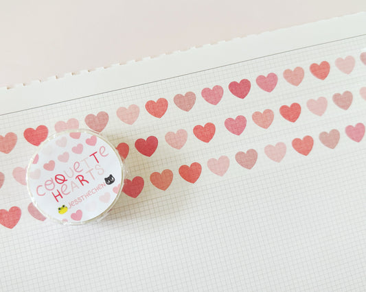 Coquette Hearts washi tape by Jess The Chen