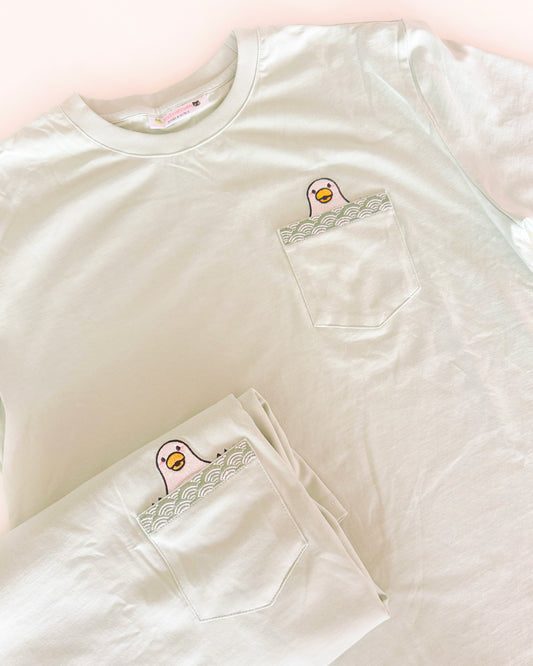Web Jess The Chen Tee Duck - Green Duck Pocket Tee