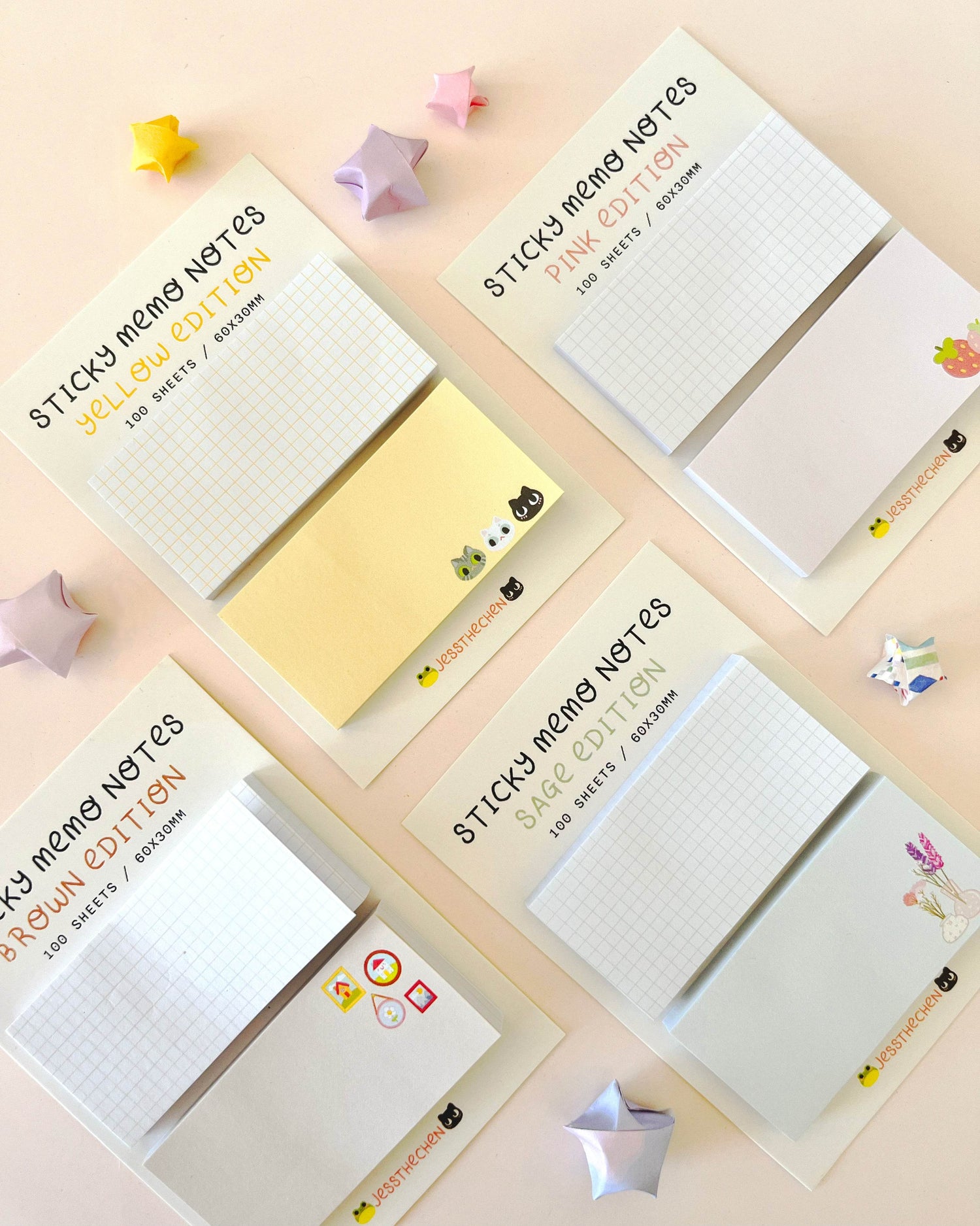 Sticky Memo Notes - Jessthechen