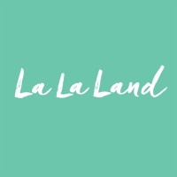 La La Land text on a teal background.