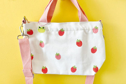 Strawberry Mini Canvas Tote Bag - Jessthechen