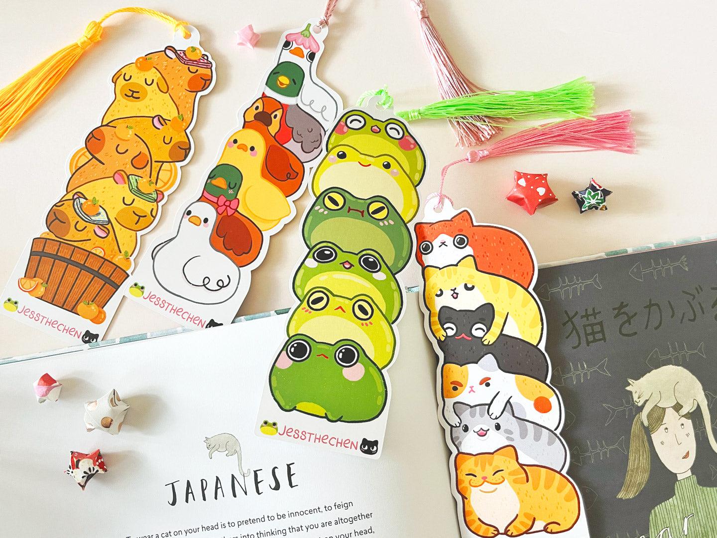 Sleepy Capybara Stack Bookmark - Jessthechen