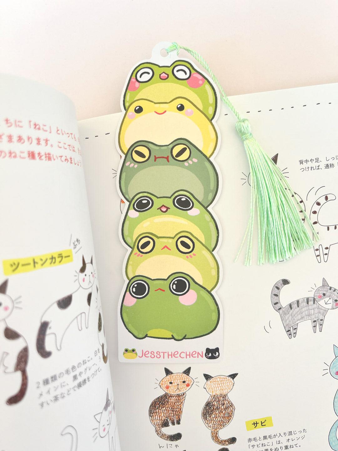 Playful Frog Stack Bookmark - Jessthechen