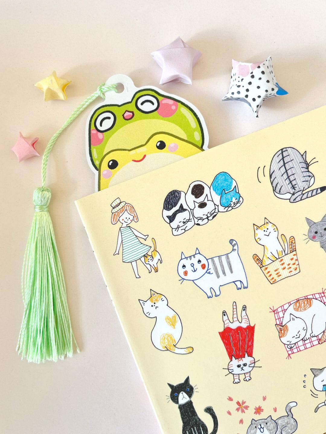 Playful Frog Stack Bookmark - Jessthechen