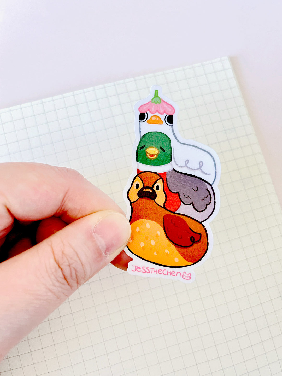 Vinyl Sticker – Duck Stack - Jessthechen