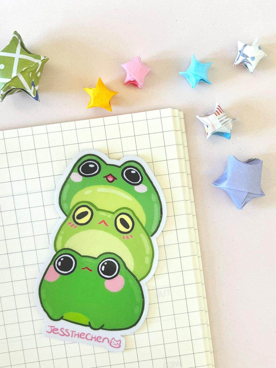 Frog Stack Vinyl Sticker - Perfect for Vibe Lovers – Jessthechen