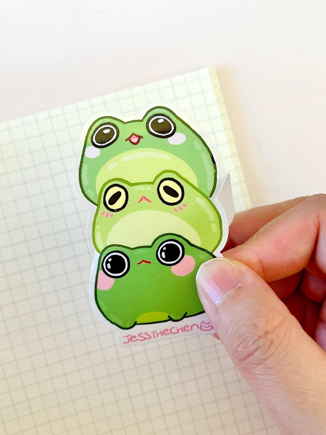 Vinyl Sticker – Frog Stack - Jessthechen