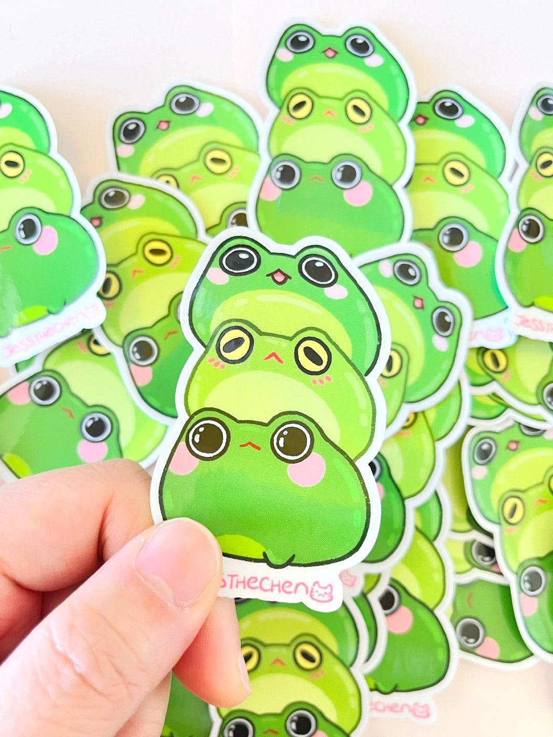 Vinyl Sticker – Frog Stack - Jessthechen