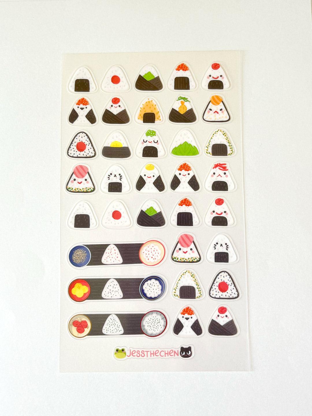 Mini Cute Onigiri Stickers - Jessthechen