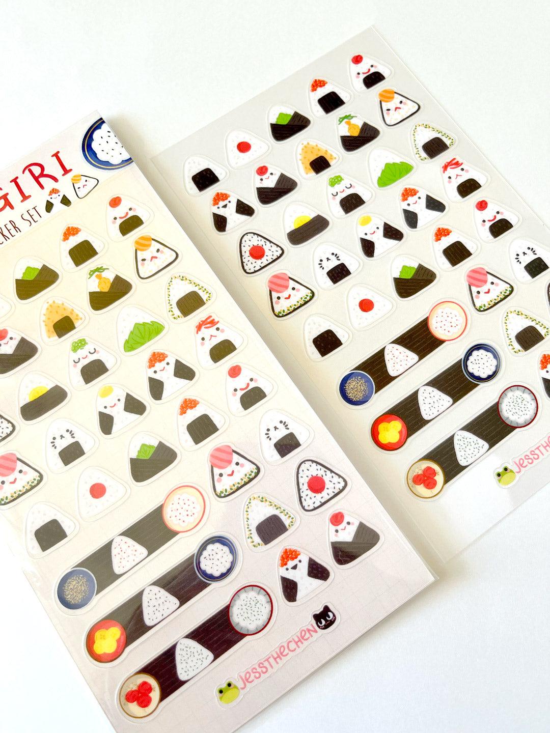 Mini Cute Onigiri Stickers - Jessthechen