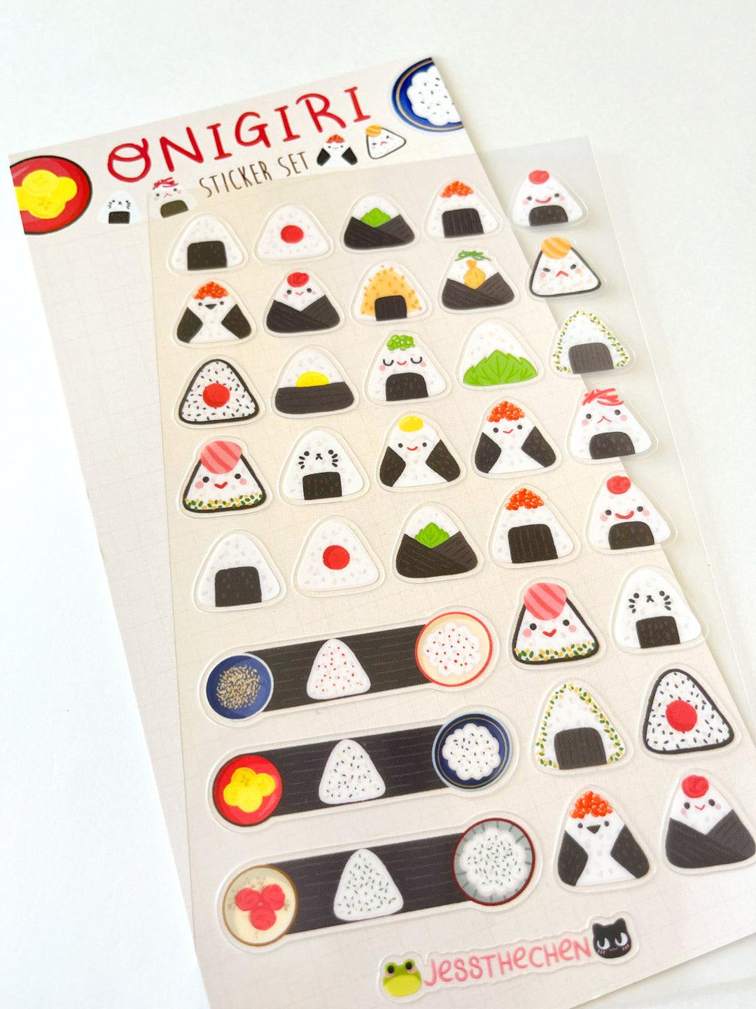 Mini Cute Onigiri Stickers - Jessthechen