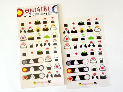 Mini Cute Onigiri Stickers - Jessthechen