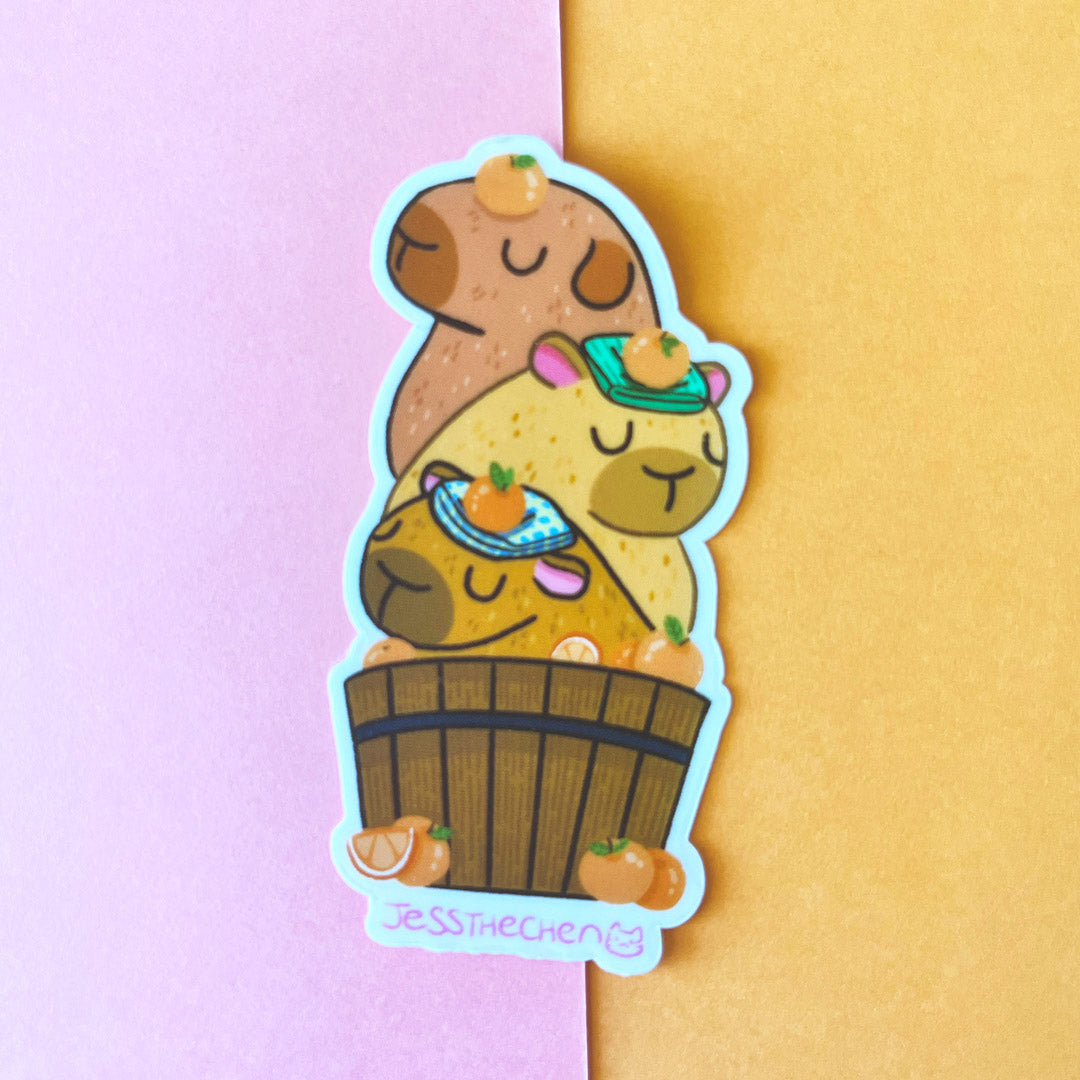 Vinyl Sticker – Capybara Stack – Jessthechen