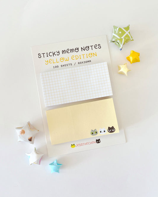 Yellow Sticky Memo Notes