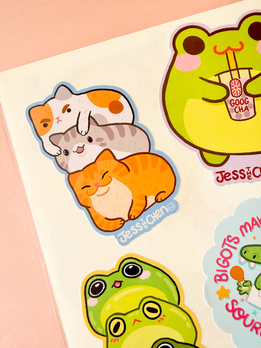 Cat Stack Vinyl Sticker